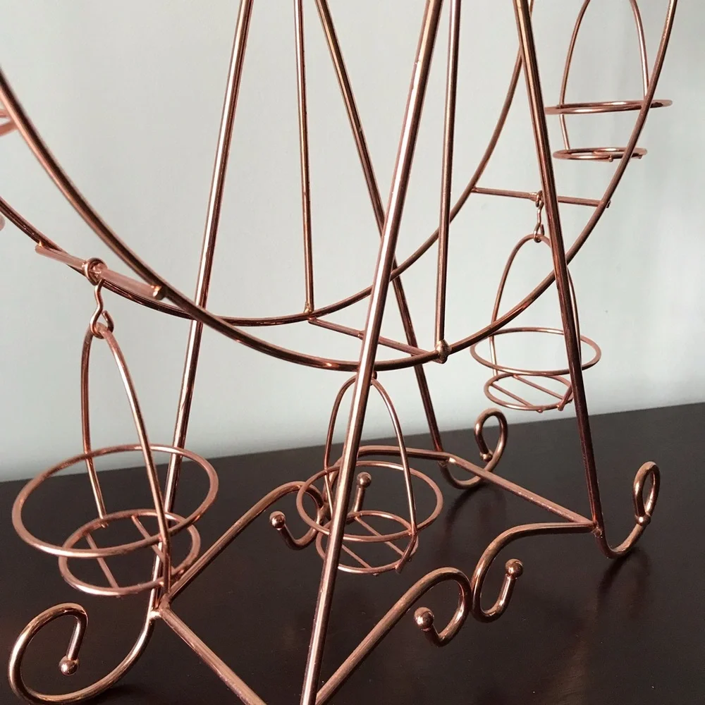 Rotating Ferris Wheel Dessert Display Rose Gold Cupcake Treat Holder Party